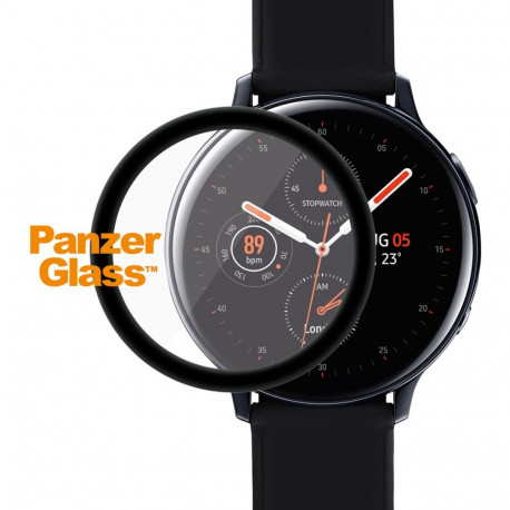 Ekraanikaitseklaas Samsung Galaxy Watch Active2 40mm, veekindel, kumera musta äärega, PanzerGlass