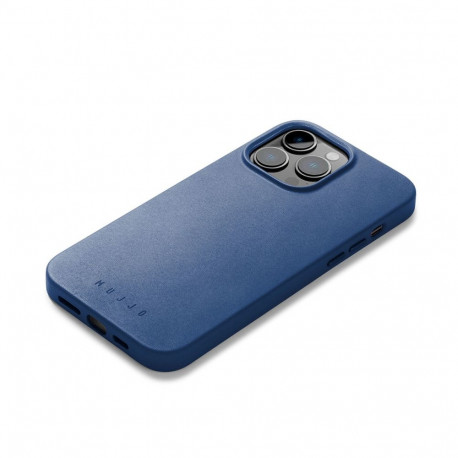 Kaitseümbris Apple iPhone 14 Pro Max, sinine, MagSafe, naturaalsest nahast, Mujjo