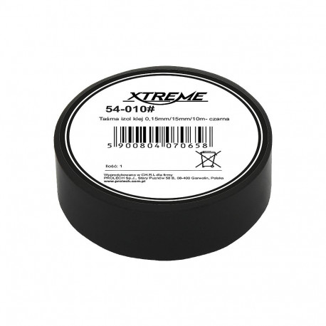 54-010# isoleerteip 0,15mm/15mm/10m - must (10 tk.)