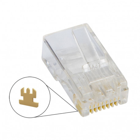 9332# Wtyk telefoniczny 8p8c (rj45) drut 100szt.