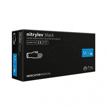 Nitriilkindad must Mercator nitrylex black suurus L 100 tk