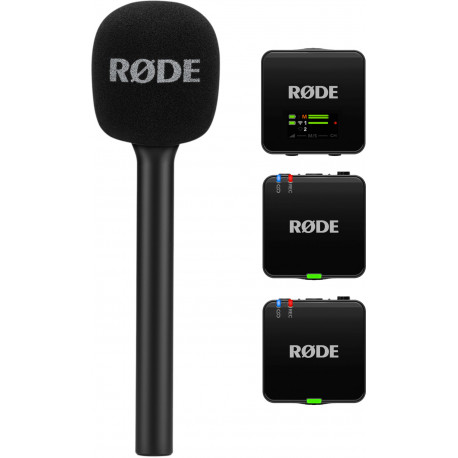 Rode wireless microphone Wireless GO Gen 3, black + adapter Interview GO