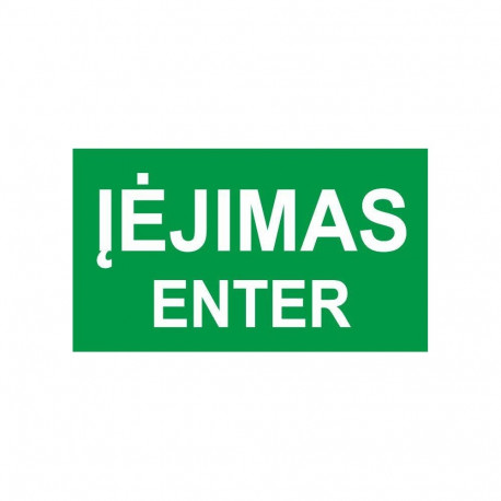 STICKER ENTRANCE ENTER 100X180MM