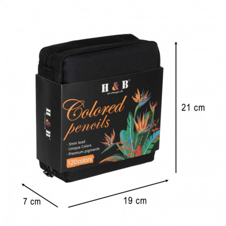 Värvilised pliiatsid karbis 120 tk komplektis