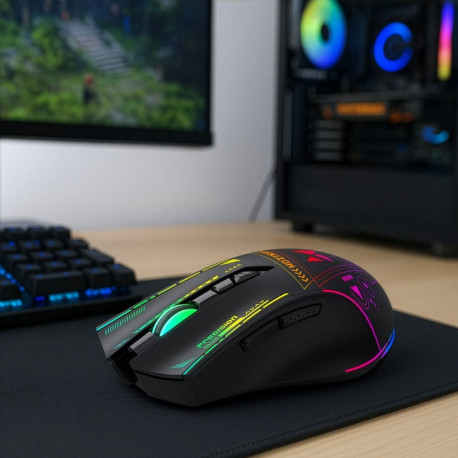 Wozinsky WMGB-3200 Wireless Optical Gaming Mouse with Built-in Rechargeable Battery 3200 DPI with RG