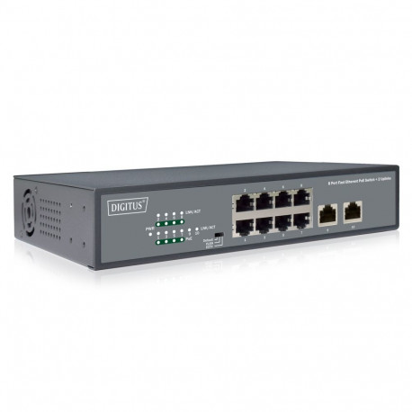 Digitus võrgulüliti DN-95323-1 hallatavuseta Fast Ethernet 10/100 PoE, hall