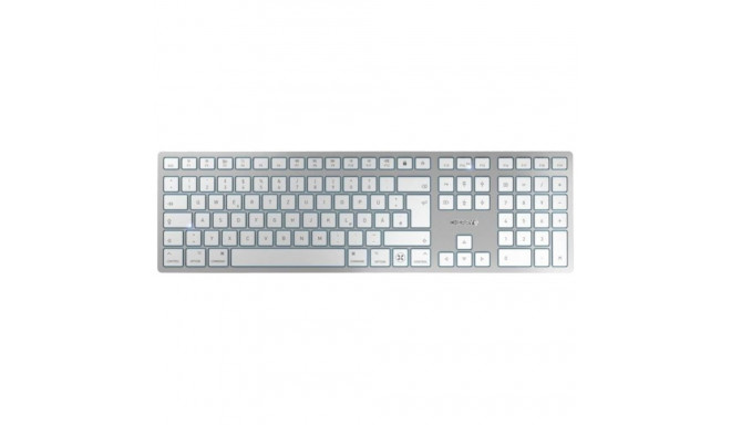 CHERRY KW 9100 SLIM FOR MAC keyboard Universal USB + Bluetooth QWERTZ German Silver