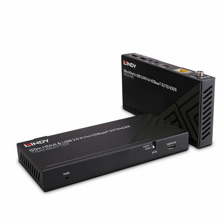 Lindy 150m Cat.6 HDMI 4K60, USB 2.0 ja IR HDBaseT KVM pikendus