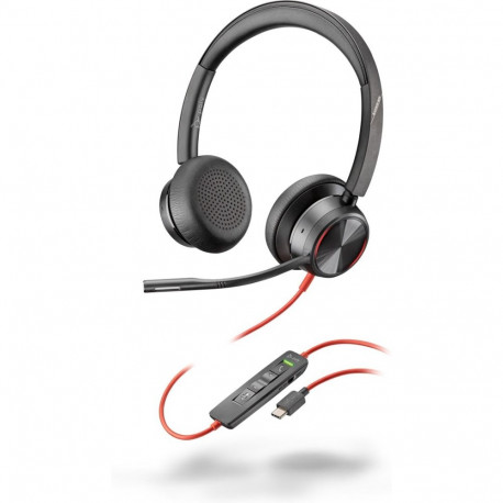 HP Poly Blackwire 8225 stereo USB-C peakkomplekt + USB-C/A adapter