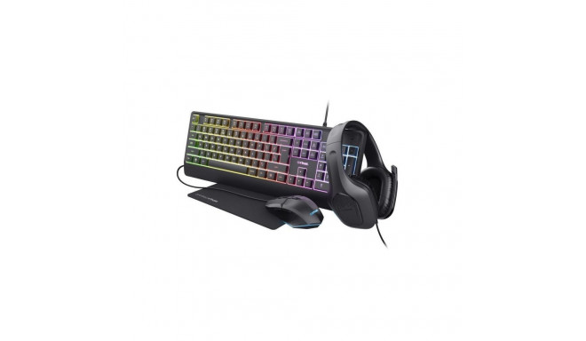 Trust GXT 792 QUADROX keyboard Mouse included Gaming USB QWERTY US English Black