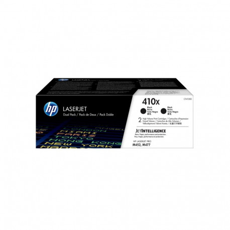 HP 410X 2-pack suure tootlikkusega must originaal LaserJet toonerikassetid