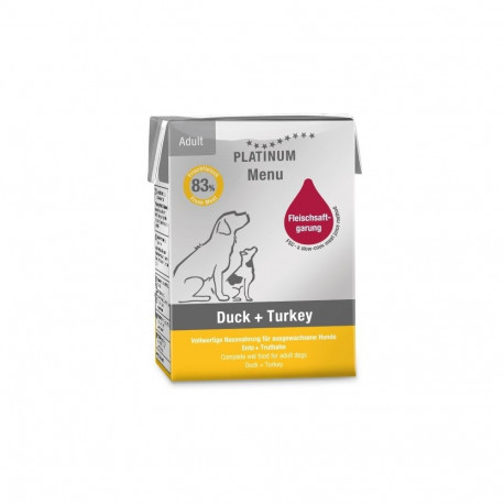 PLATINUM Menu Adult part+kalkun märg koeratoit 185g
