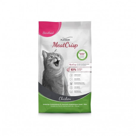 PLATINUM MeatCrisp Sterilised Chicken - dry cat food - 1,5kg