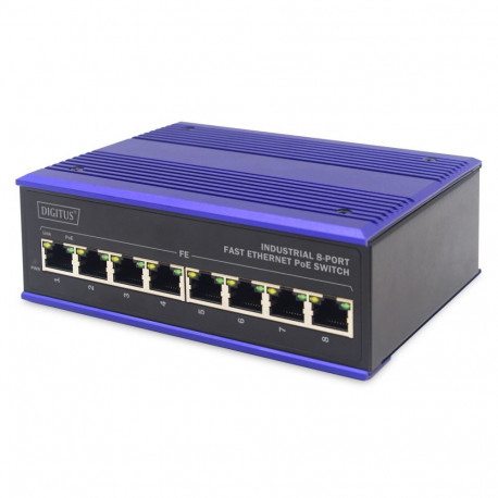 ASSMANN Electronic DN-650108 võrgulüliti Fast Ethernet (10/100) Power over Ethernet (PoE) must, sini