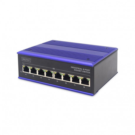 ASSMANN Electronic DN-651119 võrgulüliti Gigabit Ethernet (10/100/1000) must, sinine