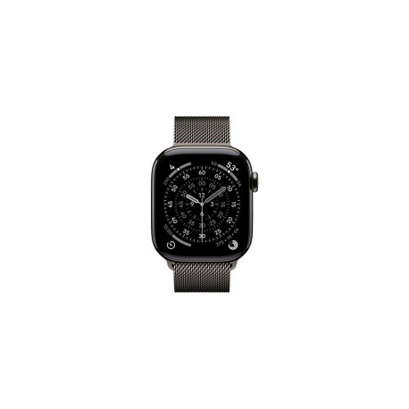 Apple Watch Series 11 GPS + Cellular 46mm titaanist korpus, kiltkivihall Milanese Loop - S/M