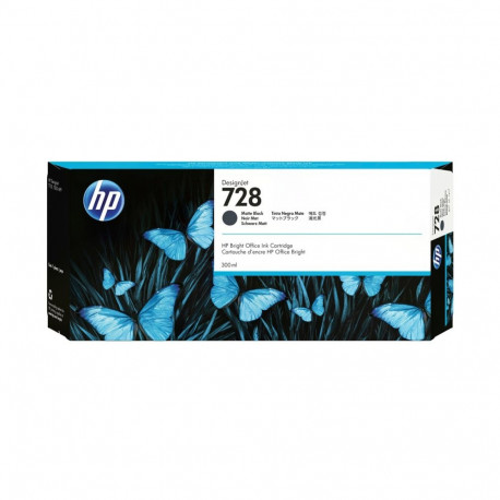HP 728 300-ml mattmust DesignJet tindikassett