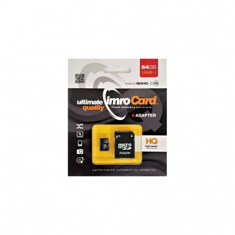 IMRO 10/64G UHS-I ADP memory card 64 GB MicroSDHC Class 10