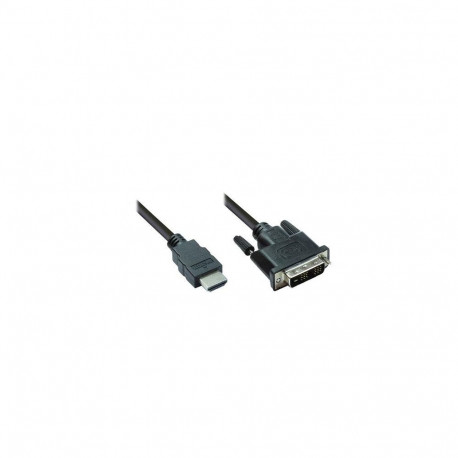 Alcasa 4510-DD2 video cable adapter 2 m HDMI Type A (Standard) DVI-D Black