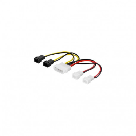Deltaco SSI-38 power cable Yellow Molex (4-pin) 4 x Molex (3-pin)