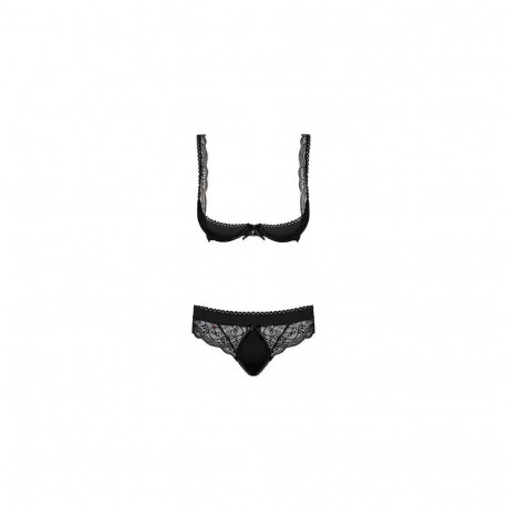 Obsessive Miamor S/M Lingerie set Black, Translucent Elastane, Polyamide