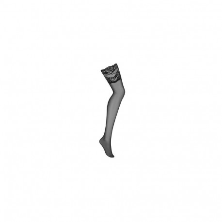 Obsessive 810-STO-1 L/XL pantyhose/stockings Black, Transparent