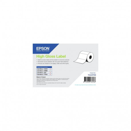Epson High Gloss Label, Die-Cut Roll, 102mm x 51mm, 610 Labels