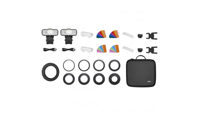 Godox Macro Ring Flash Two Light Kit MF 12