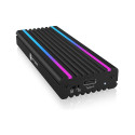 "ICY BOX IB-1824ML-C31 Externes USB-C 3.2 Gehäuse für M.2 NVMe SSD mit LED-Beleuchtung"