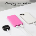 SBS power bank 10000mAh 2xUSB-A + USB-C, pink