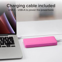 SBS power bank 10000mAh 2xUSB-A + USB-C, pink