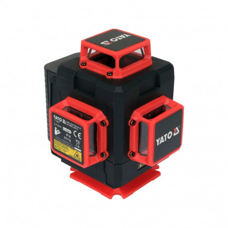 Zaļais 4D krustlīniju lāzers ar piederumiem,  precizitāte ±2 mm/10 m, 30 m, YT-30417, YATO