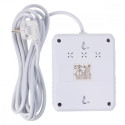Power strip, MCE388 W, 2 sockets 3xUSB, 110-240V AC 50/60Hz, 2.1A max 2500W, 3m white