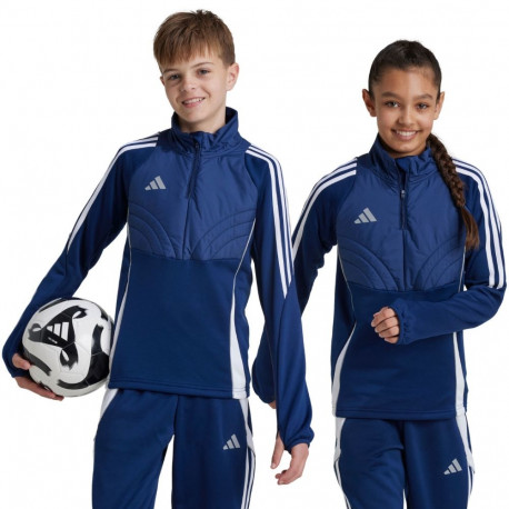 Bluza dla dzieci adidas Tiro 24 Winterized niebieska IY0116 116cm
