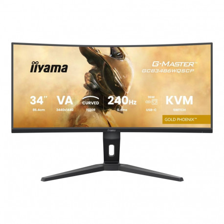 IIYAMA GCB3486WQSCP-B1 34-tolline VA 3440x1440 500cd/m2 0,4ms 2xHDMI 2xDP USB monitor