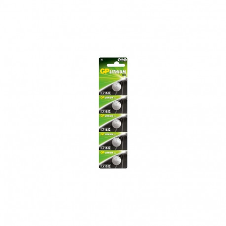 GP Battery (CR1632) Lithium coin, CR1632-7U5 (5 batteries / blister) 3V