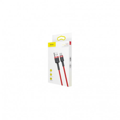 Baseus Type-C Cafule Cable 3A, 0.5m, Red + Red (CATKLF-A09)