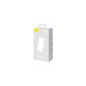 Baseus Power Bank Airpow, C+U, 20W, 10000 mAh, with Baseus Simple Series Type-C, 0.30m Cable, White 