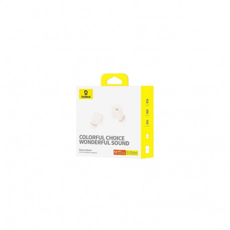 Baseus Earphone Bluetooth Bowie E18 TWS Earphones, BT 5.3, ENC, IPX4, White EU (A00023800223-00)