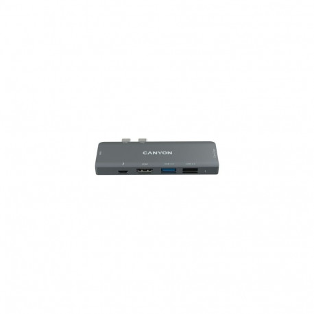 Canyon dokkimisjaam DS-05B 7 port 1*Type C PD100W+2*HDMI+1*USB3.0+1*USB2.0+1*SD+1*TF 100-240V USB-C 