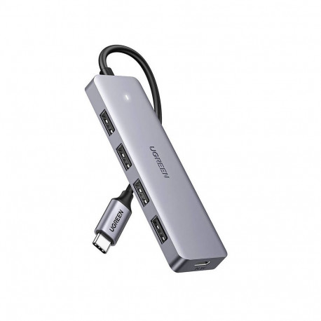 UGREEN 4in1 adapter Hub USB-C to 4x USB 3.0 + USB-C (grey)