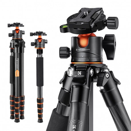 Tripod - K&F Concept A254C4 2-in-1 Monopod 54-175cm 4kg Load 1.4kg Weight