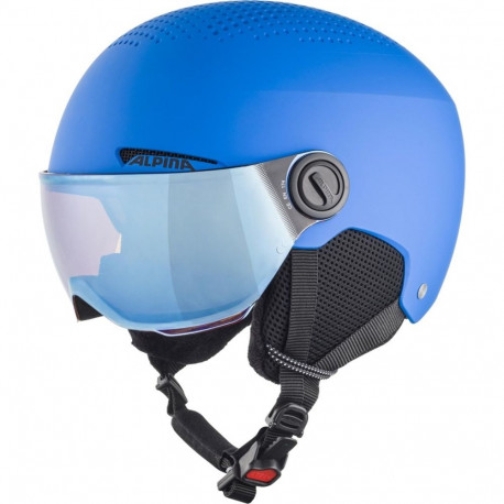 Ski Helmet - Alpina Zupo Visor Q-Lite Blue Matt 54-58 cm