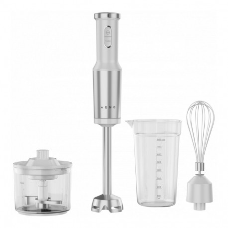 AENO HB4W Hand Blender Set, 1200W, Tiger Teeth Cutter, Whisk, White