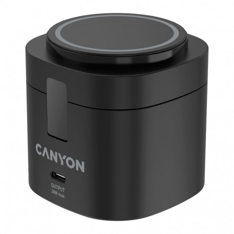 Canyon 4 in 1 Wireless Charging Stand, 30W max, Size: 70x70x70.3mm, weight: 414g, with 65W charger a