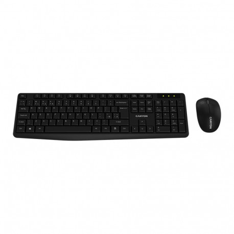 CANYON SET-W01 EN Keyboard+Mouse Wireless Black