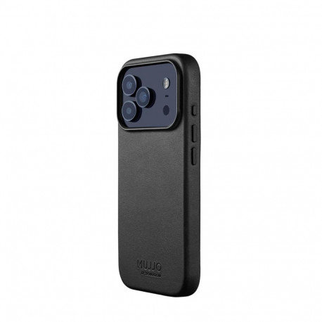 Kaitseümbris Apple iPhone 17 Pro, must, naturaalsest nahast, MagSafe ühilduv, Mujjo