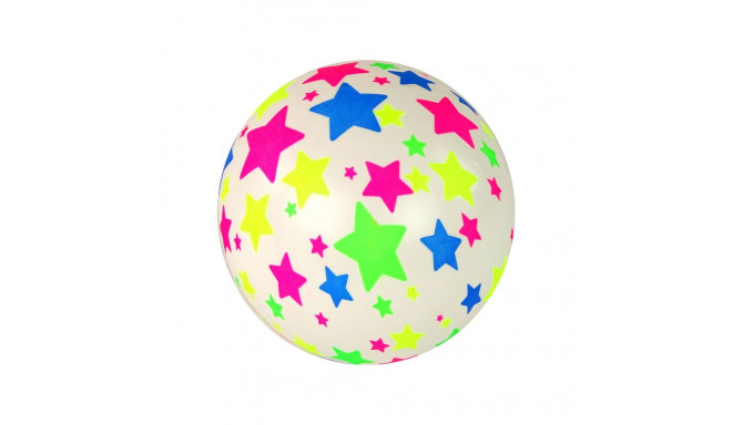 Piłka Gumowa w Gwiazdki 22 cm Biała