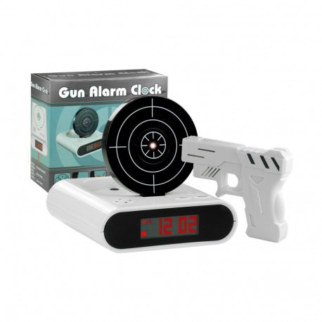 laserrelv sihtmärgiga äratuskell valge