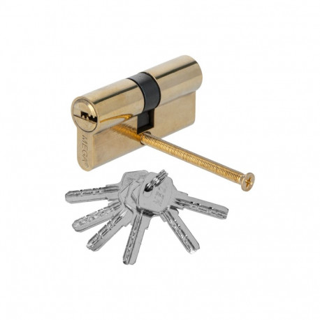 Wkładka bębenkowa mosiężna symetr. 62mm, 6 kluczy 'security